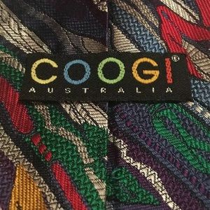 COOGI vintage silk tie abstract multicolor